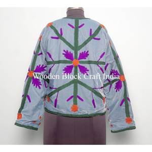 High Quality Indian Style Suzani <b>Velvet</b> Embroidery <b>Jacket</b> Premium Handmade Bohemian Fashion Trendy Ethnic Outerwear <b>jacket</b> - Product Image 5