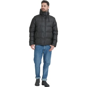Chaqueta Acolchada de Moda para Hombre, Color Sólido, con Capucha, Cortavientos, Estilo Bomber Informal, Cierre de Cremallera, para la Temporada de Invierno - Product Image 1