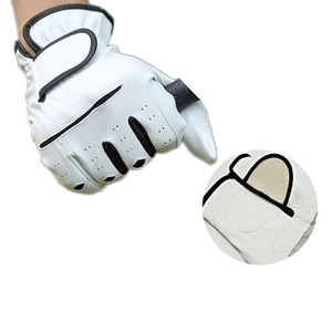 Venta al por mayor 2024 de alta calidad de los hombres Cabretta cuero PU Golf guantes logotipo personalizado antideslizante suave transpirable guantes deportivos aplicables - Product Image 1