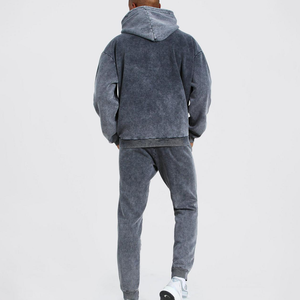 Survêtement en coton 100% à prix bas très demandé Lavage à l'acide Poids lourd Vente chaude Durable Nouveauté Survêtement pour homme Lavage à l'acide - Product Image 5