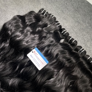 Extensions de cheveux humains vietnamiens bruts, texture naturelle droite, noir naturel, double trame machine, haute qualité - Product Image 4