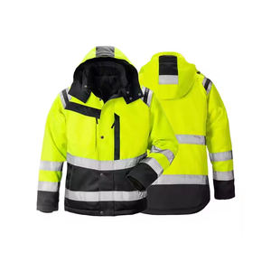 Chaquetas de alta visibilidad impresas personalizadas impermeables con logotipo personalizado más vendidas al precio - Product Image 3