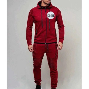 Chándal atlético con capucha y cremallera para hombre, trajes informales de 2 piezas, conjuntos de sudaderas con capucha y pantalones de chándal de bloque de color - Product Image 3