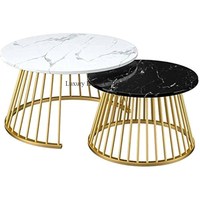 Table gigogne couleur or Design Unique dernière arrivée ensemble de 3 formes carrées Design luxueux fournitures de meubles faits à la main