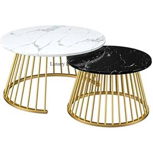 Mesa anidada Color dorado Diseño único Última llegada Conjunto de 3 Forma cuadrada Diseño lujoso Suministros de muebles hechos a mano - Product Image 4