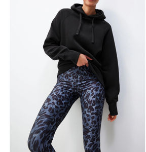 Sudadera con cremallera para mujer Mezcla de algodón Sudadera con capucha de bolsillo Cuello alto Sudadera con cremallera Sudadera con capucha y capucha para mujer - Product Image 6