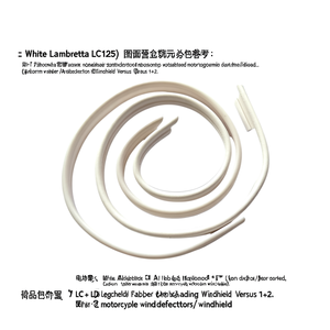 Pare-brise en caoutchouc blanc pour Lambretta LC125 + LC + LD, protection contre le vent, modèle 1+2 - Product Image 2