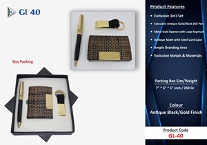 Wholesale Best Customized Business Promotional Gift Premium Gift Metal Pen Keychain and <b>Card</b> Holder Combo <b>Pack</b> Sets for Gift - Product Image 6