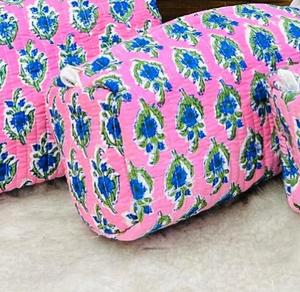 Handblock Printed Set of 3 Multipurpose Pouch (<b>Large</b>, Medium, and Small) - Product Image 1