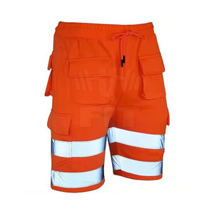 Shorts de travail mi-taille pour homme, style personnalisé 2024, légers, motif uni, 100 % polyester, écologiques, teinture unie - Product Image 2