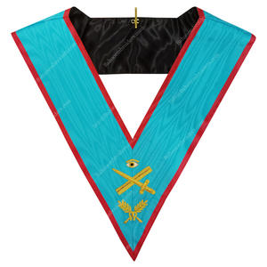 COLLAR OFICIAL DE GUARDIA MASONIC REGALIA BLUE LODGE ASSR 2 ° COLLAR FREEMASON COLLAR BORDADO - Product Image 6