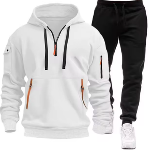 2025 alta calidad hombres Casual deporte Jogging chándal otoño diario Tricolor Sudadera con capucha traje caliente nuevo diseño tendencia - Product Image 6