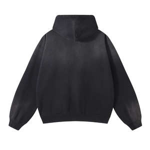 New Design Oversized Vintage Washed <b>Zip</b> <b>Up</b> Hoodie | Unisex Streetwear Loose Fit Fleece <b>Jacket</b> - Product Image 2