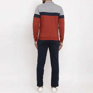 OEM survêtement en coton survêtement sweat à capuche pantalon patchwork pour hommes survêtement pour hommes joggeurs empilés ensembles de survêtement deux pièces pour hommes évasés - Product Image 3