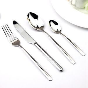 Ensemble de couverts en acier inoxydable avec un design classique, facile à nettoyer et léger pour les dîners de luxe et les arrangements festifs - Product Image 3