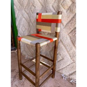 Taburete marroquí hecho a mano, puf otomano, cojín decorativo bohemio, reposapiés tradicional bereber, muebles para la sala de estar. - Product Image 1