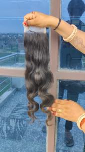 4*4 Cierre tendencia hueso recto color natural negro mujeres encaje frontal WigTexture vietnamita crudo paquetes extensiones de cabello humano - Product Image 5