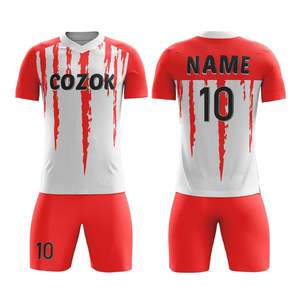 Conjunto de uniforme de fútbol de secado rápido para hombres y mujeres, camiseta de fútbol deportiva de entrenamiento, versión de lanzamiento compatible con OEM, conjuntos de ropa de fútbol - Product Image 6