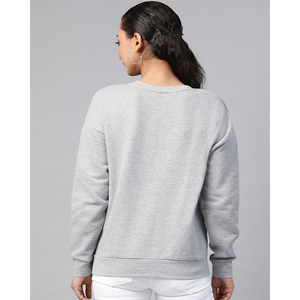 Jerseys de lana de algodón de gran tamaño para mujer, Sudadera con cuello redondo, letras bordadas impresas, hombros caídos sueltos, manga larga, tinte de corbata - Product Image 4