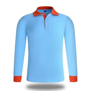 Polo de manga larga informal para hombre y mujer, lienzo de algodón 100%, patrón sólido, logotipo DIY, publicidad/equipo/conmemorativo - Product Image 4