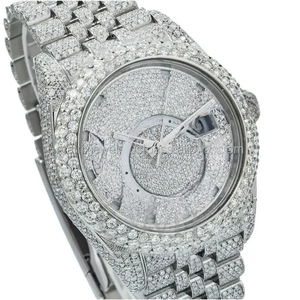 Reloj de Pulsera Automático con Moissanita VVS de Última Tendencia, Reloj con Diamantes de Claridad VVS Mejorada, Reloj de Diamantes Hip Hop Personalizado para Hombres y Mujeres - Product Image 2