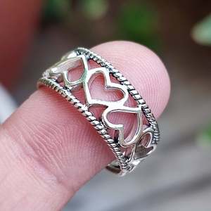 Anillo Circular de Plata de Ley 925 Hecho a Mano para Mujer, Chapado en Oro de 18K, con Incrustaciones, Idea de Regalo de Navidad - Product Image 3