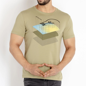 เสื้อยืดคอกลมพิมพ์ลายผ้าฝ้าย/ผ้าใยไผ่ ระบายอากาศได้ดี สไตล์วินเทจลำลองสำหรับผู้ชาย ปี 2025 ขายส่ง ปรับแต่งได้ - Product Image 3