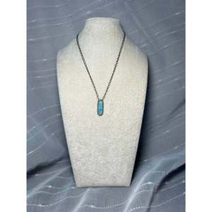 สร้อยคอเงินแท้ประดับโอปอลทำมือแบบนาวาโฮ  เครื่องประดับแฟชั่น - Product Image 3