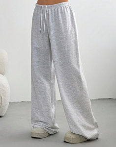 Pantalons de survêtement surdimensionnés Commandes en gros Pantalons de survêtement à jambes larges Taille élastique Pantalons de survêtement amples pour femmes Marque personnalisée disponible en vrac pour femmes - Product Image 3