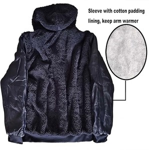 เสื้อฮู้ดมีซิปโอเวอร์ไซซ์ผ้าฝ้ายทอทรงโอเวอร์ไซส์ผ้าคอตตอนผสมแบบปักสำหรับฤดูใบไม้ผลิ - Product Image 2