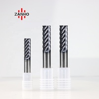Fraiseuse à face en carbure ZANHO non standard HRC60 à 6 plaquettes, revêtement titane-aluminium-azote, hélice 45°, ODM disponible