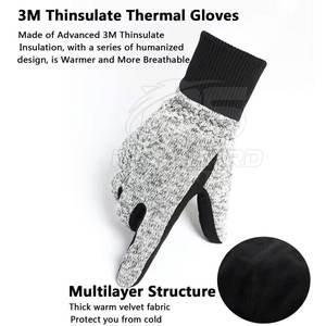 Guantes de Lana para Hombre, Guantes de Invierno Tejidos Suaves para Exteriores, Guantes de Lana Cálidos para Hombre, Guantes Deportivos de Punto Suave para Invierno - Product Image 4