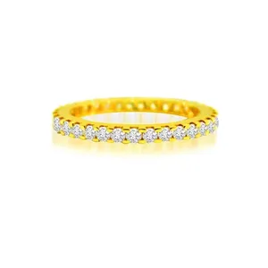 Nuevo Anillo de Compromiso de Lujo con Diamante Sintético Cultivado en Laboratorio, Oro Amarillo de 18 Quilates, 0.75 Quilates, Claridad VS1, Corte Brillante, Superventas - Product Image 1