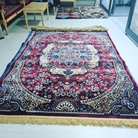 Tapis Adiva Oriental Géométrique Vintage Beige Antique Turc en Jacquard Tissé en Polyester Fabriqué à la Machine, Résistant aux Taches, à Poils Longs