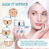 Crème Visage et Corps Bio Anti-rides Éclaircissante et Blanchissante à la Glycérine, Vitamine E et Collagène 50ml pour Tous Types de Peau (Marque Blanche)
