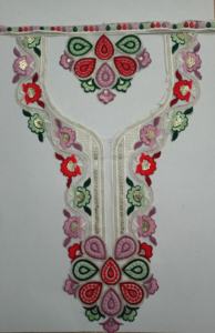 Col de cou en tissu de filet traditionnel brodé avec paillettes et broderie pour chemisiers saris robes Kurtis patchs de couture - Product Image 6