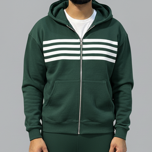 Ensemble de survêtement technique en molleton à fermeture éclair avec logo personnalisé, lavage à l'acide de haute qualité, pantalon de jogging évasé, survêtement pour homme - Product Image 4