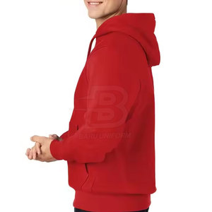 2025 Usine En Gros Hommes Polyester Hoodies Logo Personnalisé et Couleur Solide Motif Hiver Saison Veste À Capuche - Product Image 4