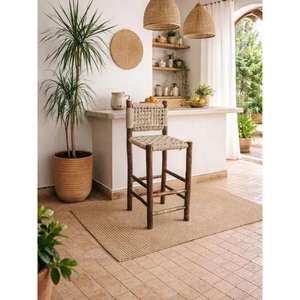 Taburete marroquí hecho a mano, puf otomano, cojín decorativo bohemio, reposapiés tradicional bereber, muebles para la sala de estar. - Product Image 1