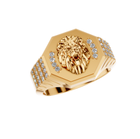 Bague tête de lion en argent sterling 925 avec moissanite VVS D, personnalisée, hip-hop, glacée, bijoux de luxe, déclaration de style, pour homme, sertie à griffes, rhodiée