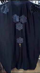 เสื้อผ้ามุสลิมแบบดั้งเดิมของผู้หญิงหรูหราเรียบง่ายอาบายาสไตล์ดูไบ - Product Image 3