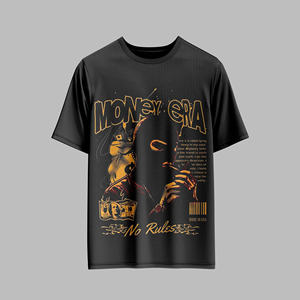 Camiseta Vintage de Algodón para Hombre, Estilo Urbano, Talla Grande, Logotipo Personalizado, Proveedor al por Mayor OEM - Product Image 4