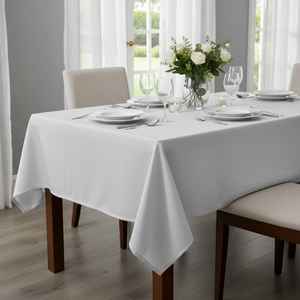 Nappe en polyester satiné tissé, résistante aux taches et imperméable, 160x220cm, personnalisable, pour hôtels et restaurants de luxe, vente en gros - Product Image 6