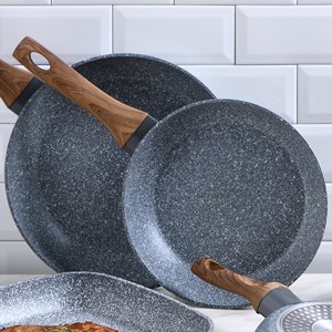 Set di 3 padelle 22, 24 e 26 Daimiel, alluminio forgiato, induzione - Product Image 4