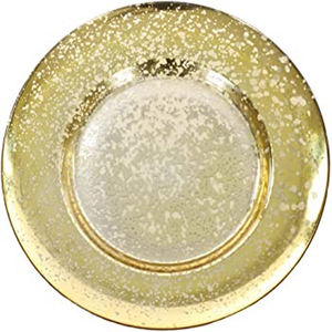 Table de salle à manger de vacances et de mariage, assiettes décoratives rondes en métal, assiettes de chargeur en aluminium, emballage fait à la main - Product Image 1