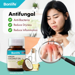 Bonlife 500mg cápsulas blandas de aceite de coco prensado en frío 120 cápsulas vegetarianas para el metabolismo y la salud de la piel, el intestino y la energía diaria - Product Image 2