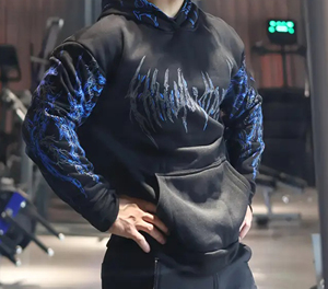 Luxe noir Designer pull à capuche pour hommes Premium coton Streetwear sweat décontracté mode à capuche vêtements de tous les jours - Product Image 4