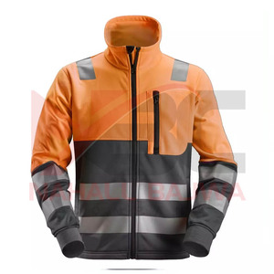 Chaqueta DE SEGURIDAD reflectante con cremallera completa de alta visibilidad más vendida Logotipo personalizable Impermeable-para requisitos de alta visibilidad - Product Image 1