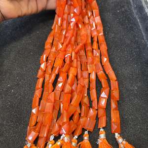 หินอัญมณีธรรมชาติสี่เหลี่ยมลูกปัดสี่เหลี่ยมคาร์นาเลียนสำหรับเครื่องประดับ - Product Image 1