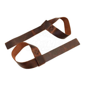 Bon marché Sangles de levage en cuir Gym Fitness Impression de logo personnalisé Sangles de levage en cuir de haute qualité - Product Image 2